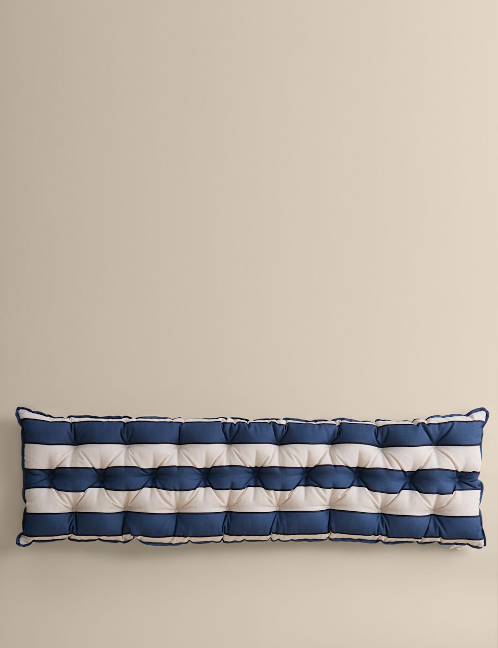 M&S Striped Outdoor Bench Pad - Blue Mix, Blue Mix