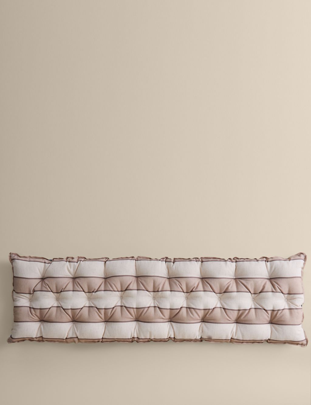 M&S Striped Outdoor Bench Pad - Natural Mix, Natural Mix