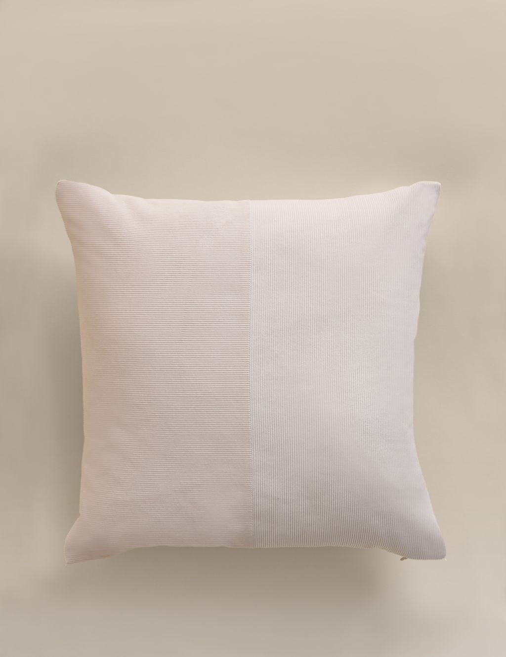 M&S Pure Cotton Washed Cord Cushion - Ecru, Ecru