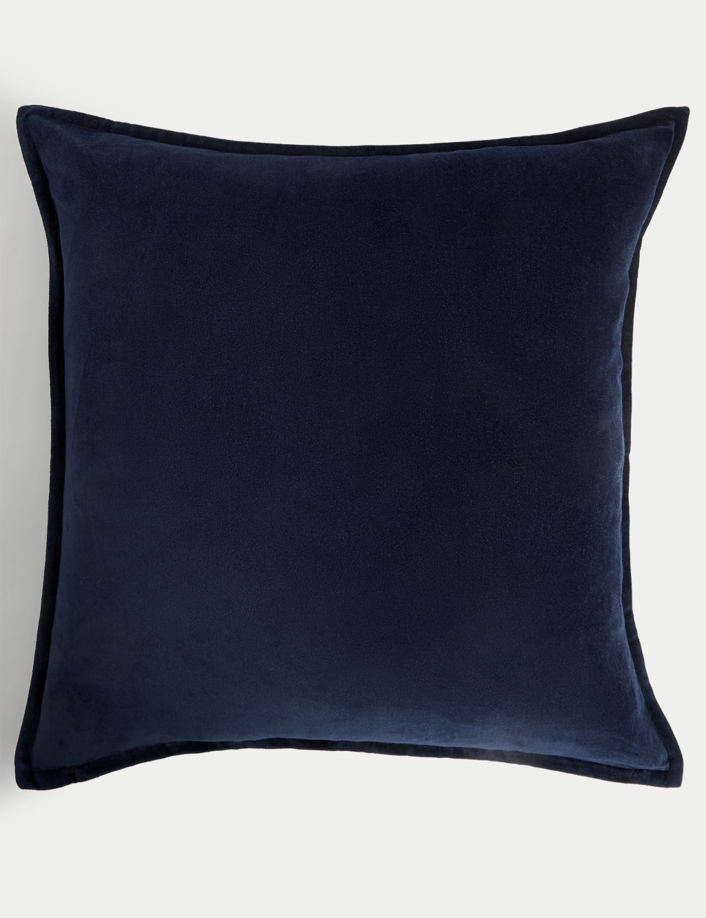 M&S Pure Cotton Velvet Large Cushion - Navy, Navy