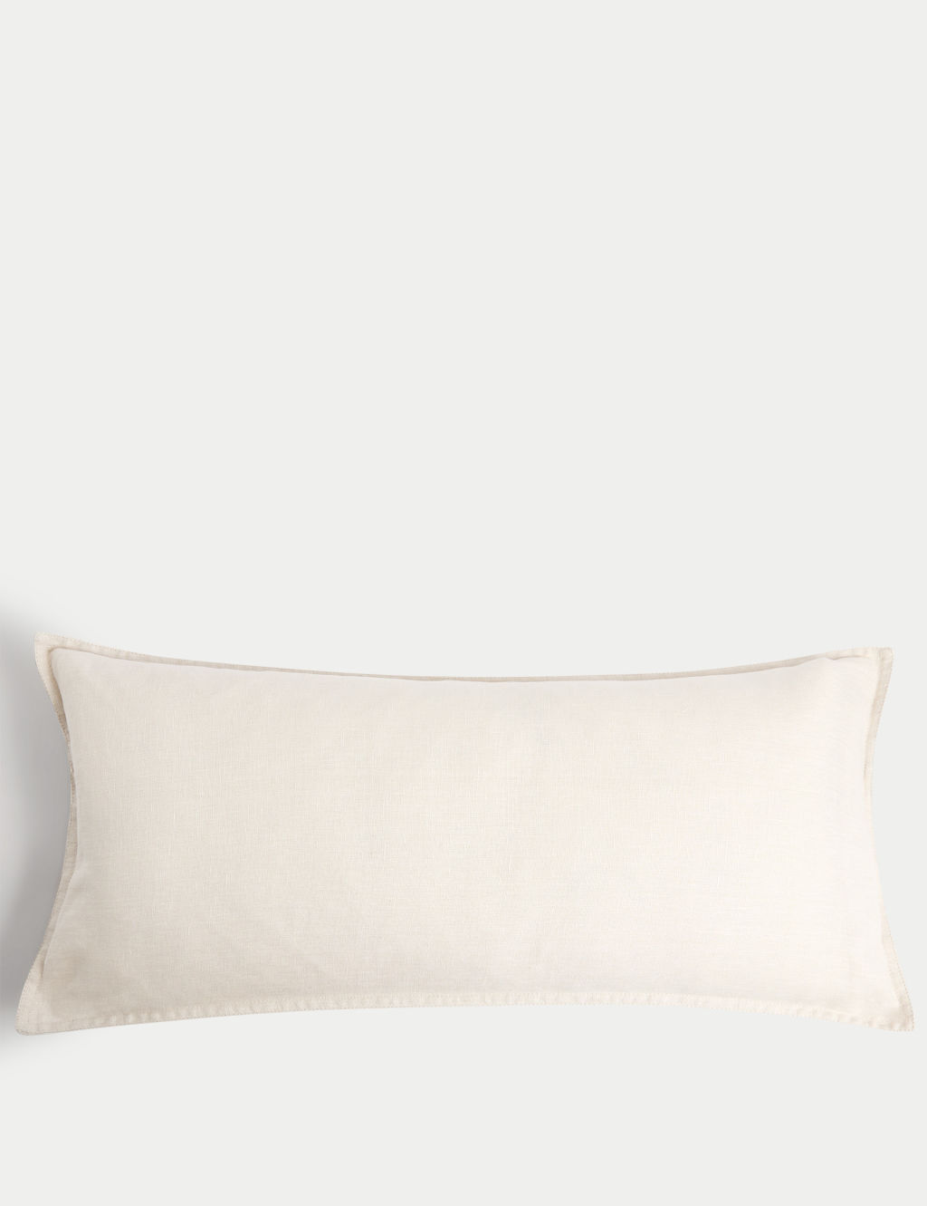 M&S Linen Bolster Cushion - 1SIZE - Ecru, Ecru