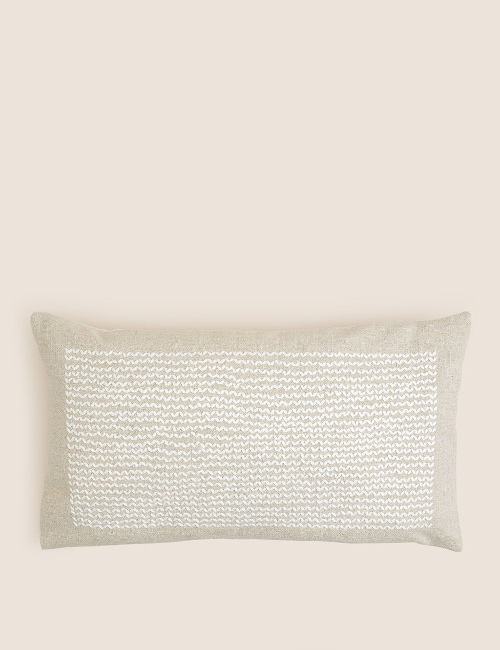 M&S Cotton with Linen Bolster Cushion - 1SIZE - Natural Mix, Natural Mix