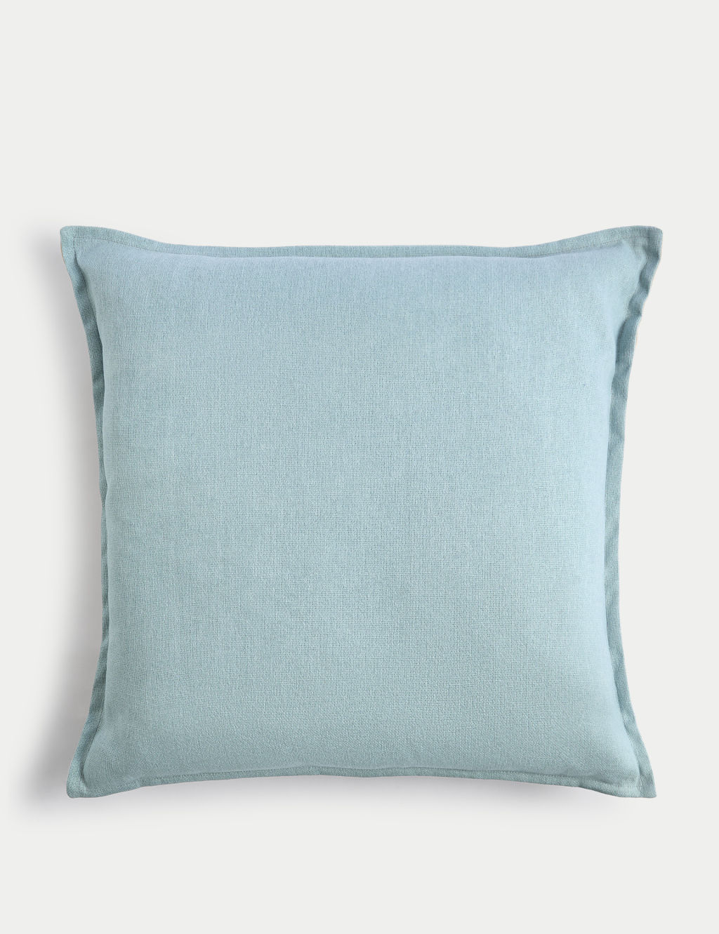 M&S Pure Cotton Textured Cushion - 1SIZE - Aqua, Aqua