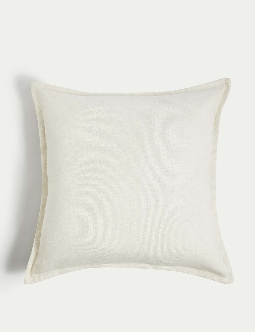M&S Pure Cotton Textured Cushion - 1SIZE - Ecru, Ecru