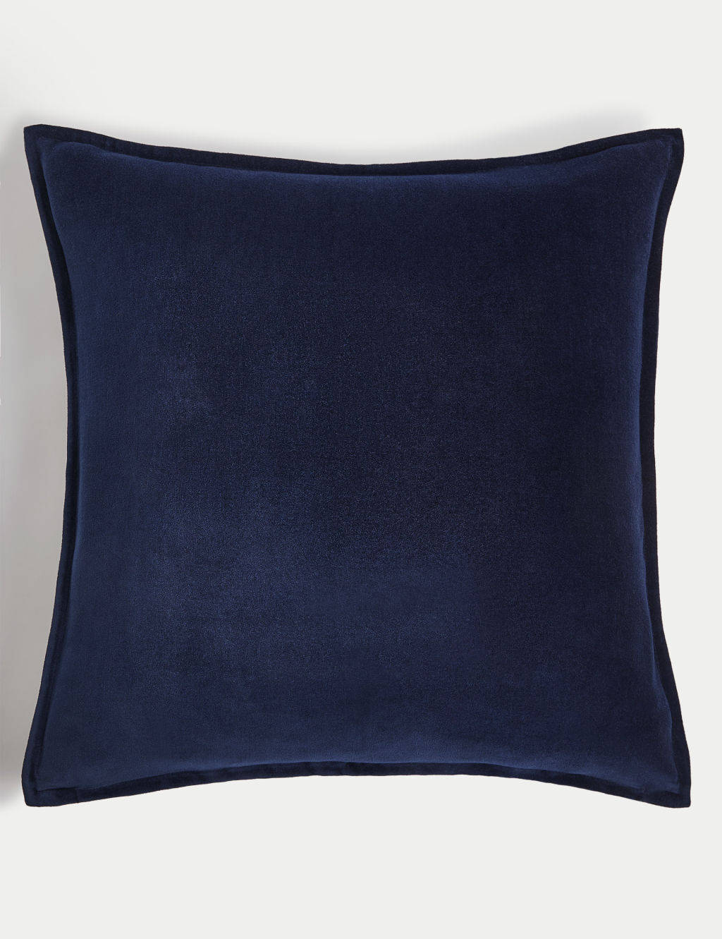 M&S Pure Cotton Velvet Cushion - 1SIZE - Navy, Navy