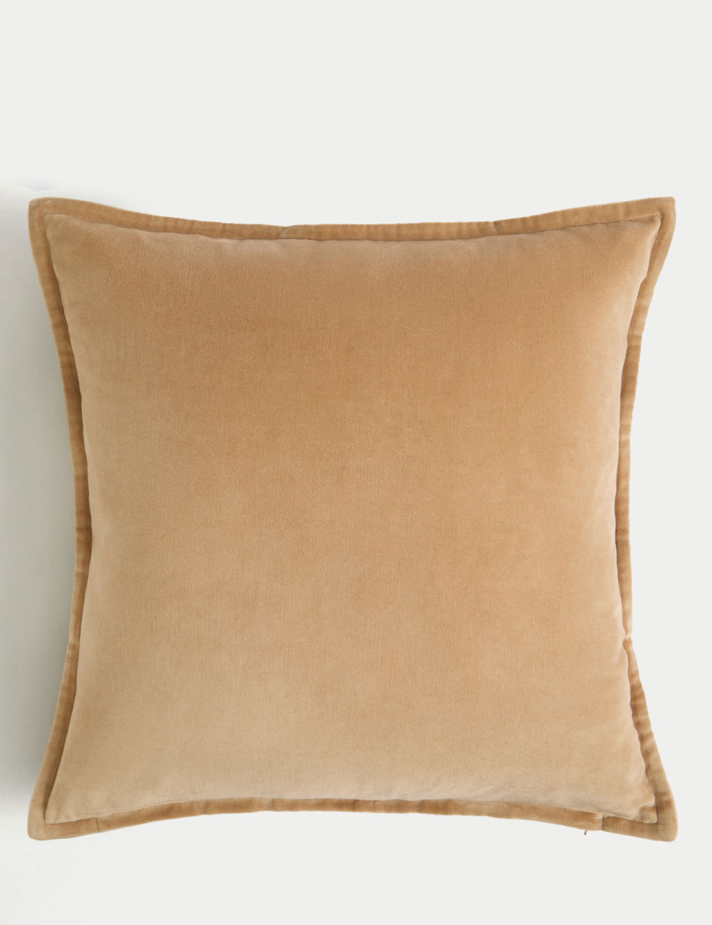 M&S Pure Cotton Velvet Cushion - Bronze, Bronze
