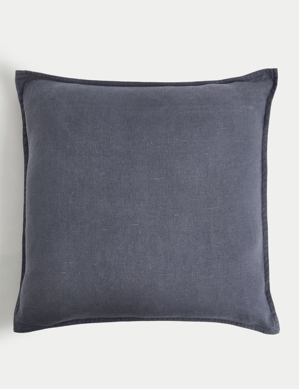 M&S Pure Linen Cushion - 1SIZE - Navy, Navy