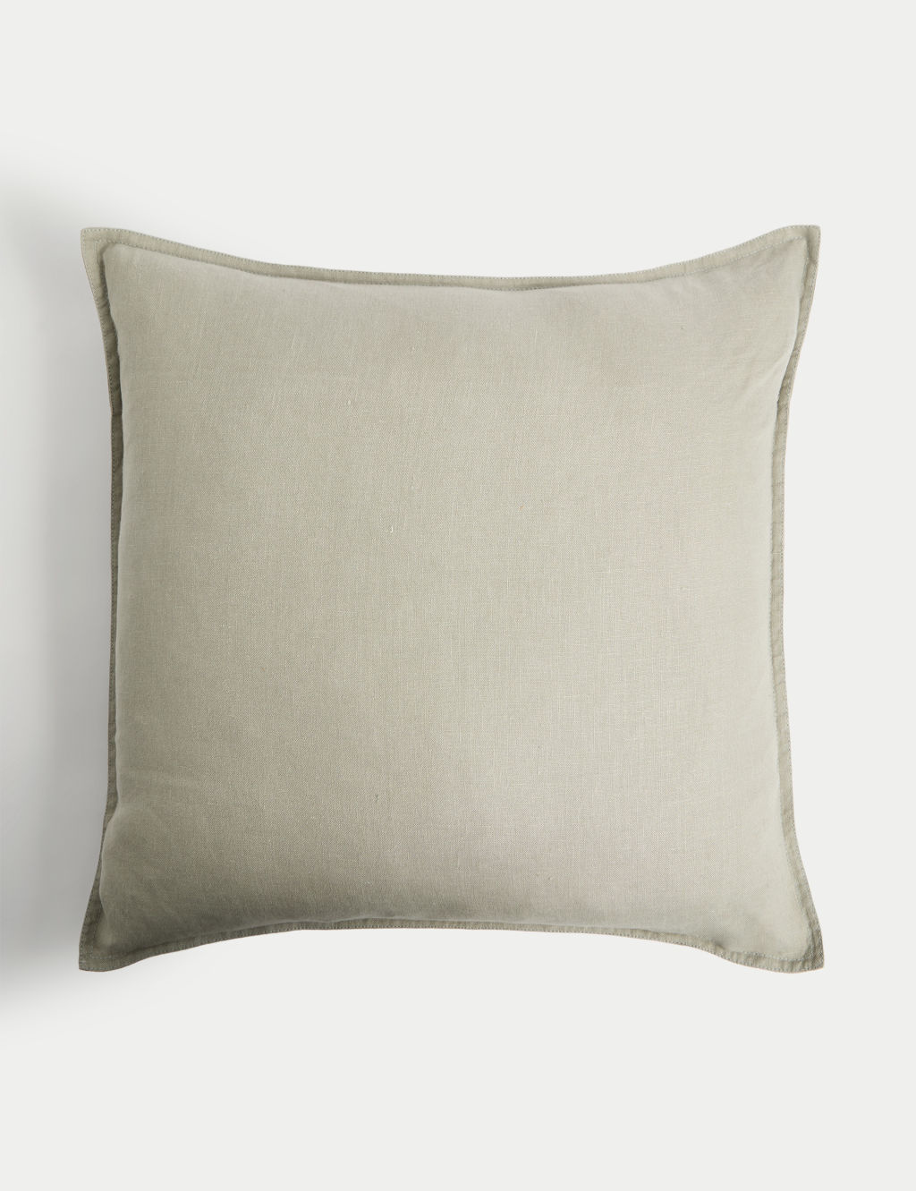 M&S Pure Linen Cushion - 1SIZE - Khaki Mix, Khaki Mix