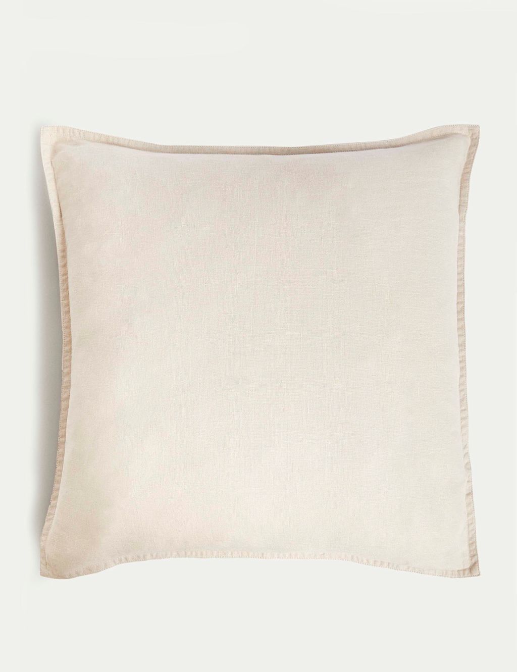 M&S Pure Linen Cushion - Ecru, Ecru