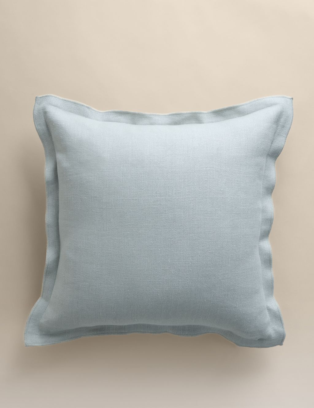 M&S Pure Linen Cushion - Pale Blue, Pale Blue