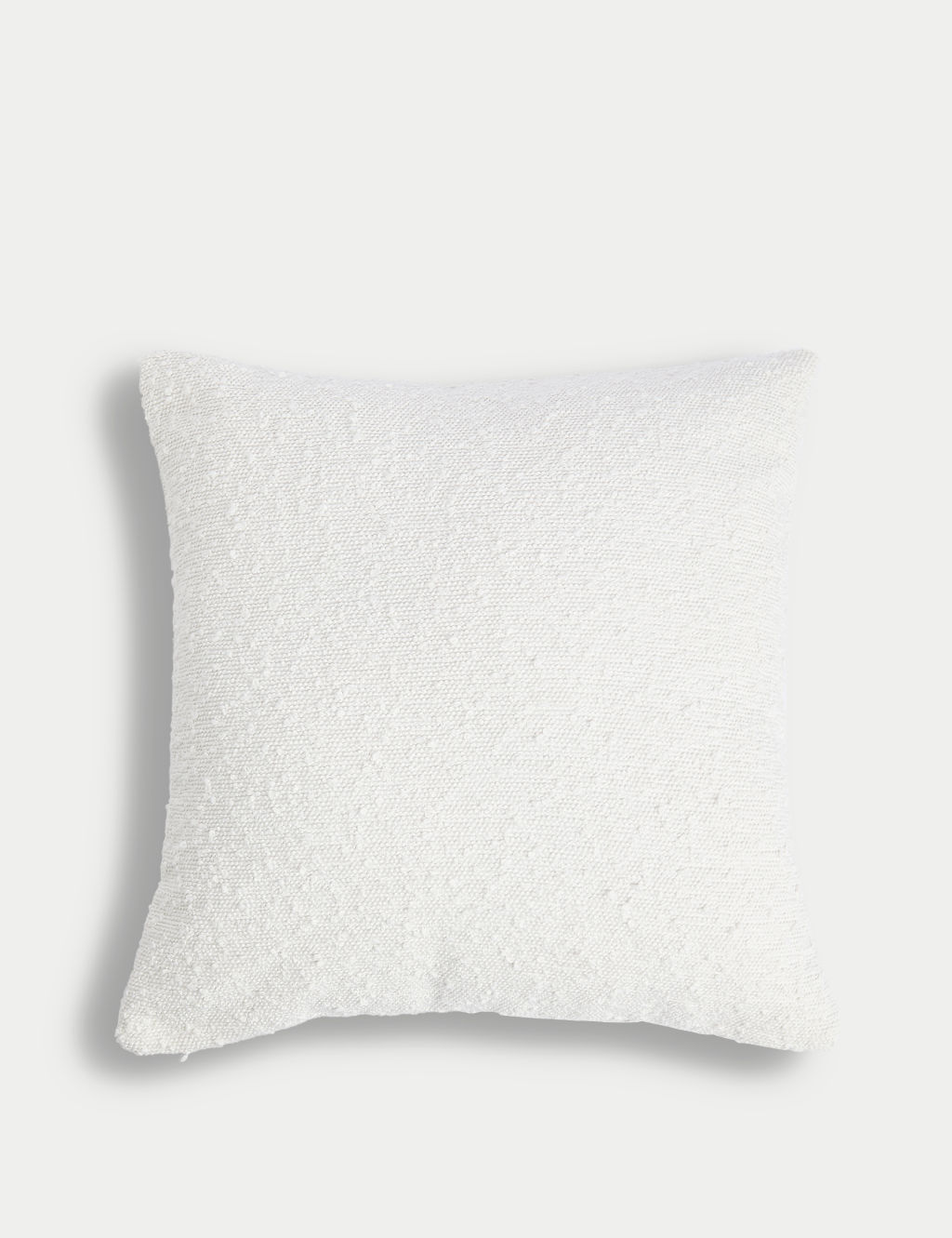 M&S Textured Bouclé Cushion - 1SIZE - Cream, Cream