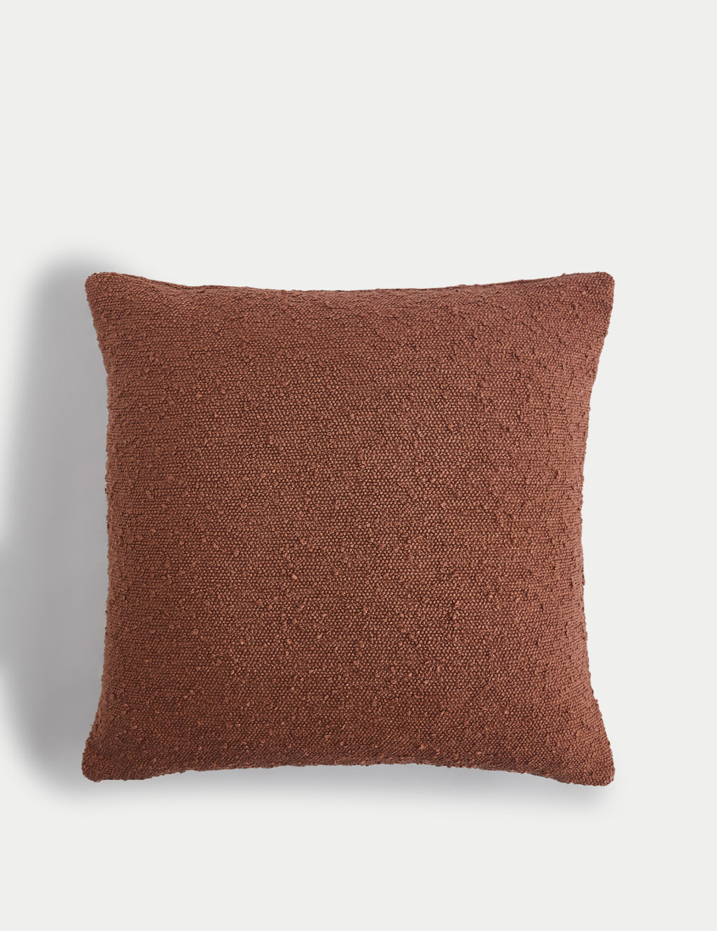 M&S Textured Bouclé Cushion - 1SIZE - Rust, Rust