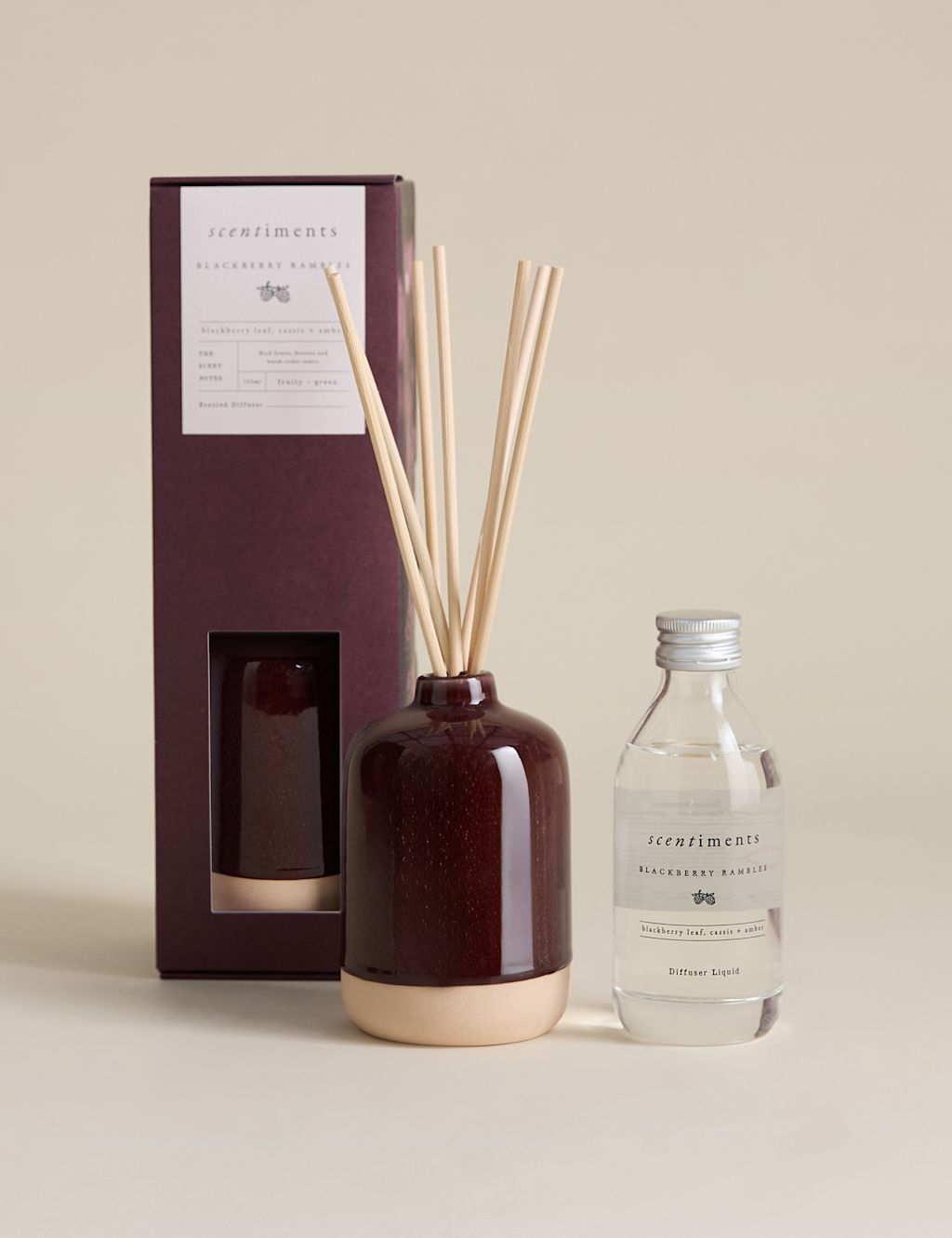 Scentiments Blackberry Rambles 150ml Diffuser - Purple Mix, Purple Mix
