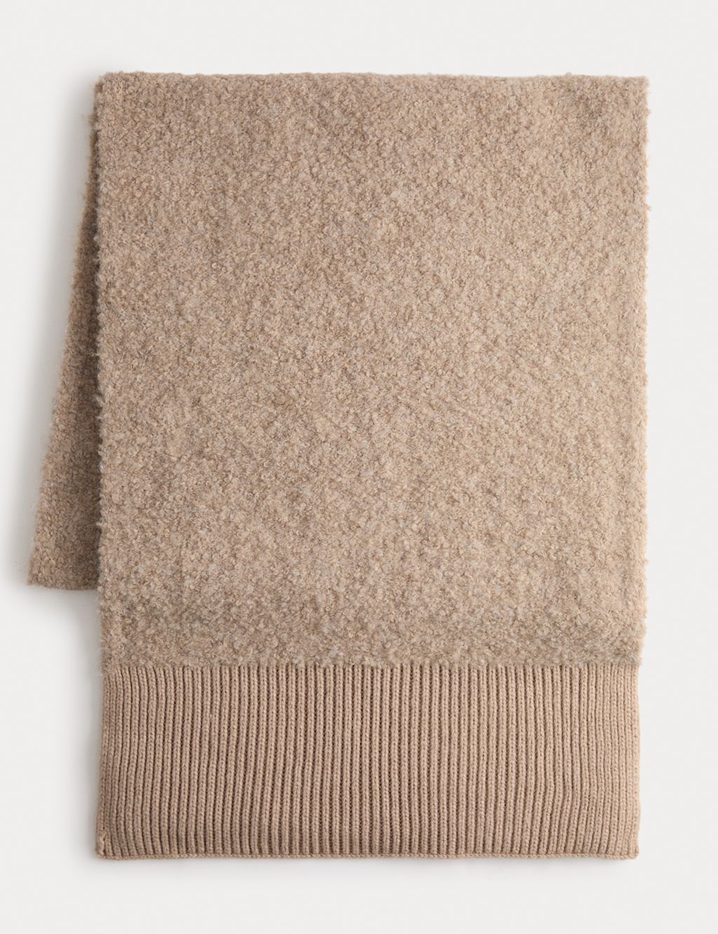 M&S Boucle Knit Scarf - 1SIZE - Mocha, Mocha
