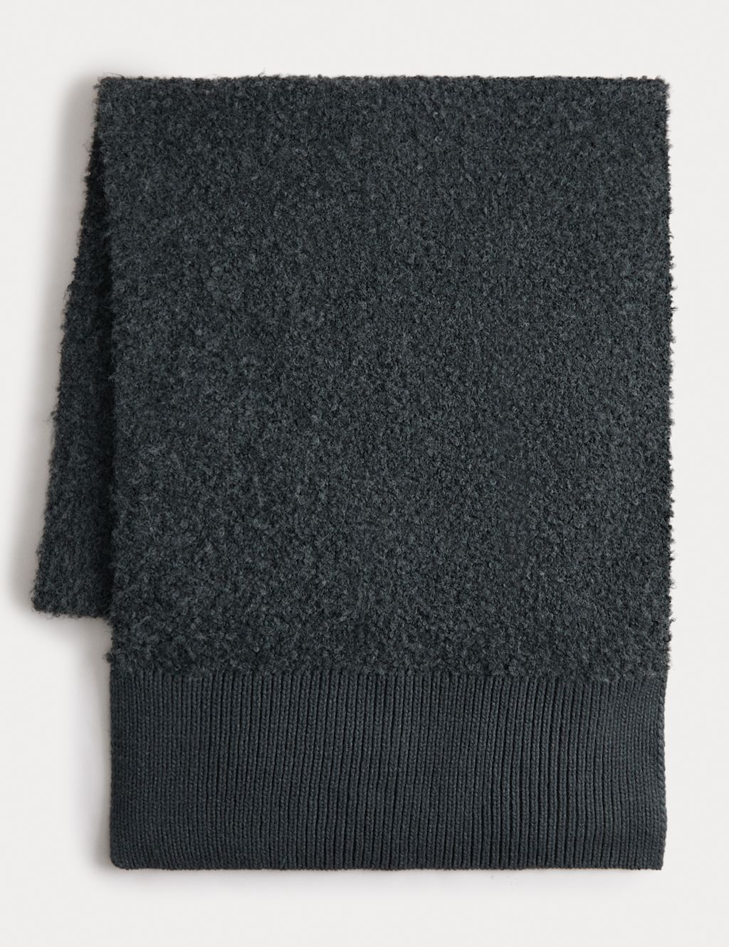 M&S Boucle Knit Scarf - 1SIZE - Grey, Grey