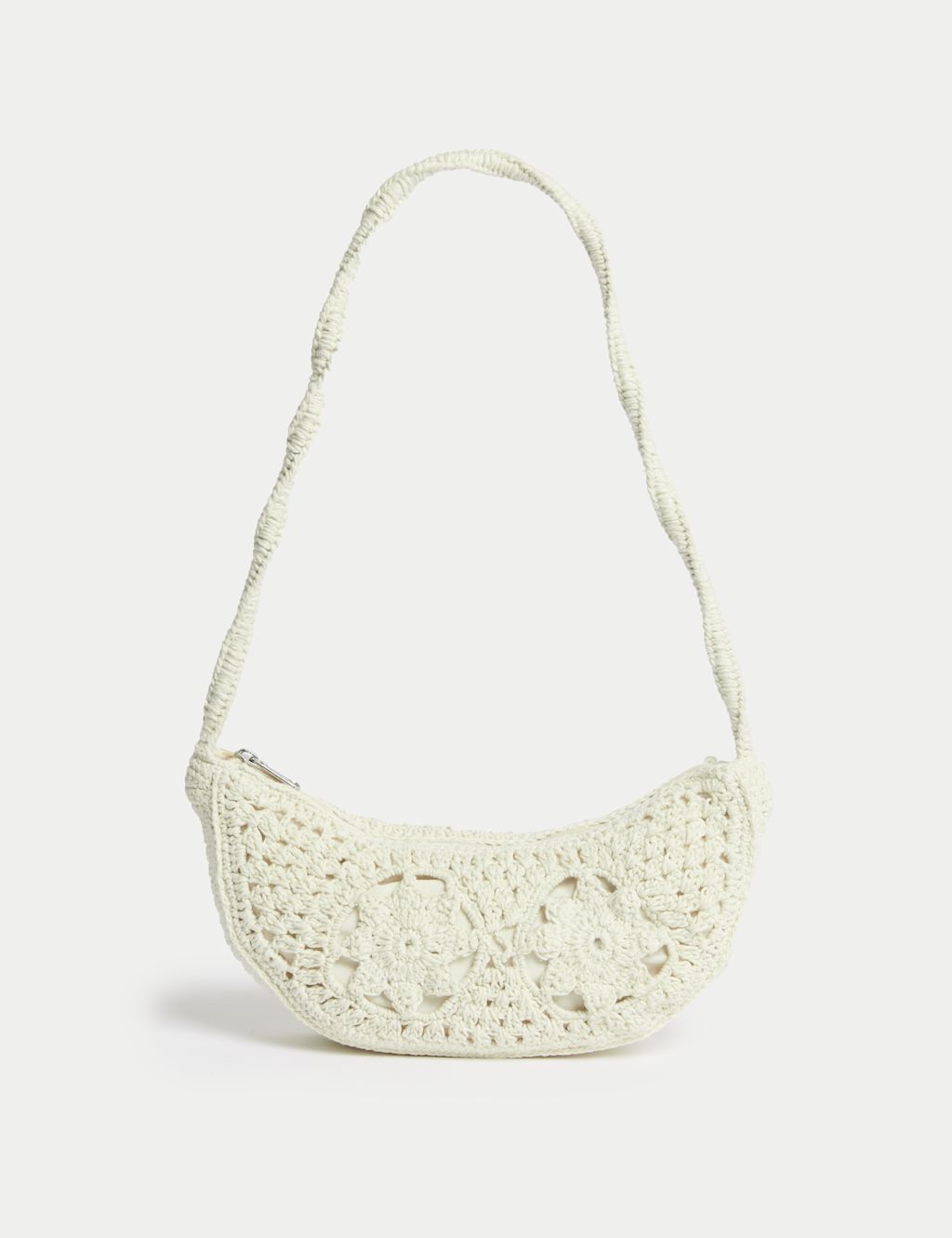 M&S Cotton Rich Shoulder Bag - 1SIZE - Cream, Cream