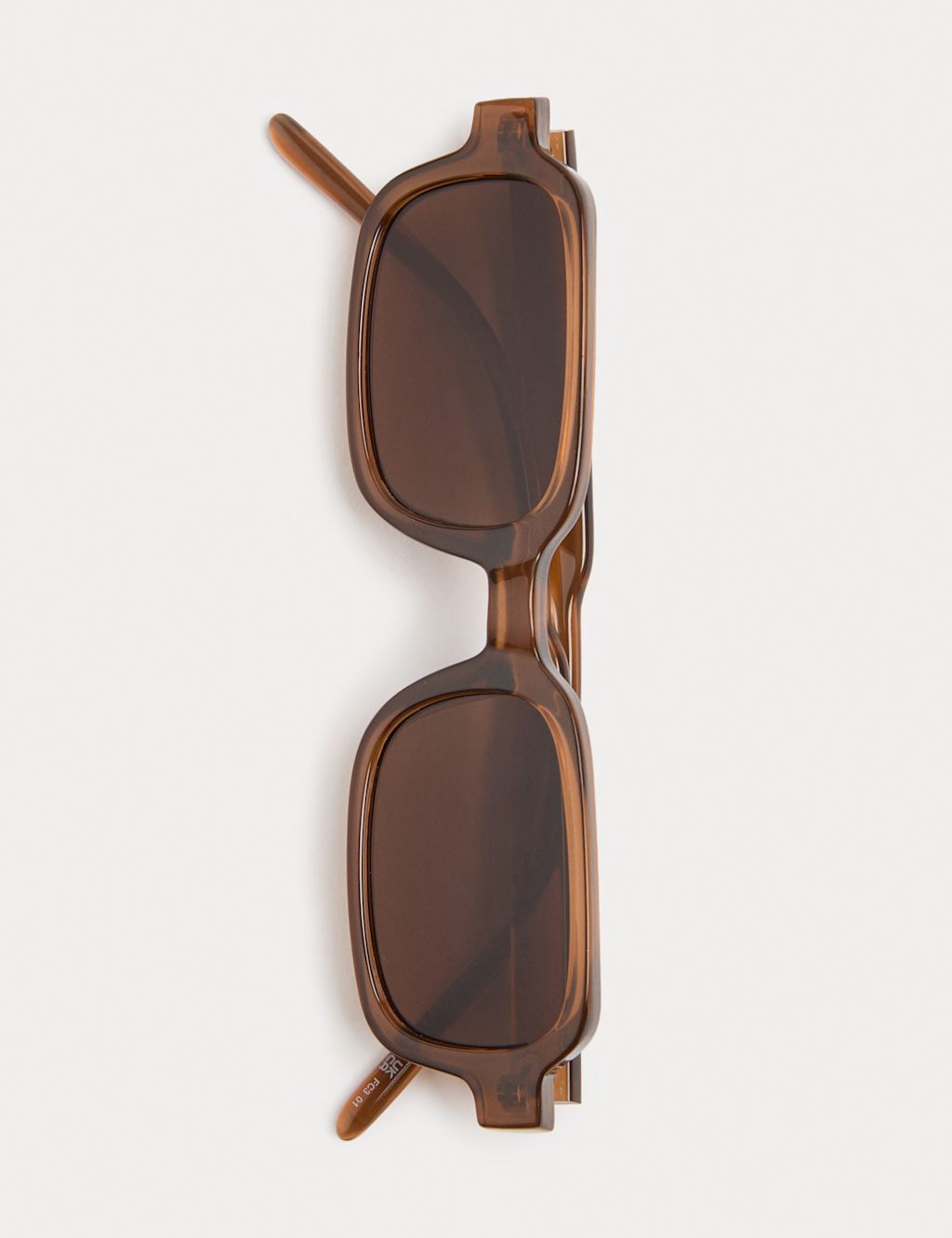 M&S Lugged Rectangle Sunglasses - Brown, Brown