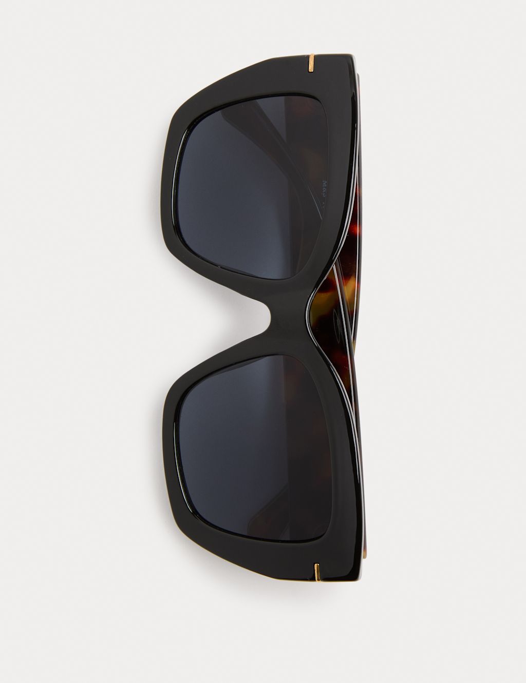 M&S Square Chunky Preppy Sunglasses - Black, Black