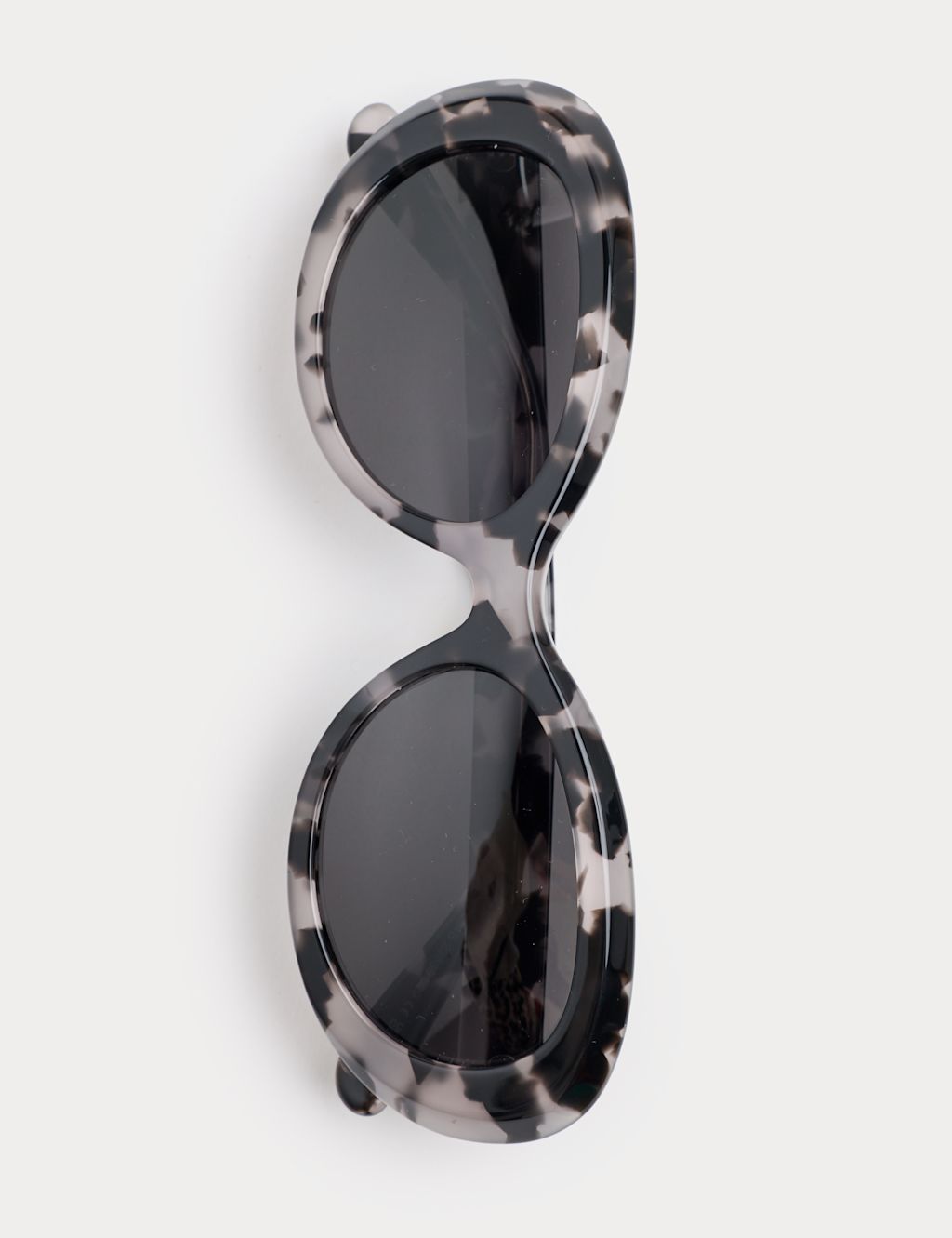 Autograph Acetate Oval Sunglasses - Black Mix, Black Mix