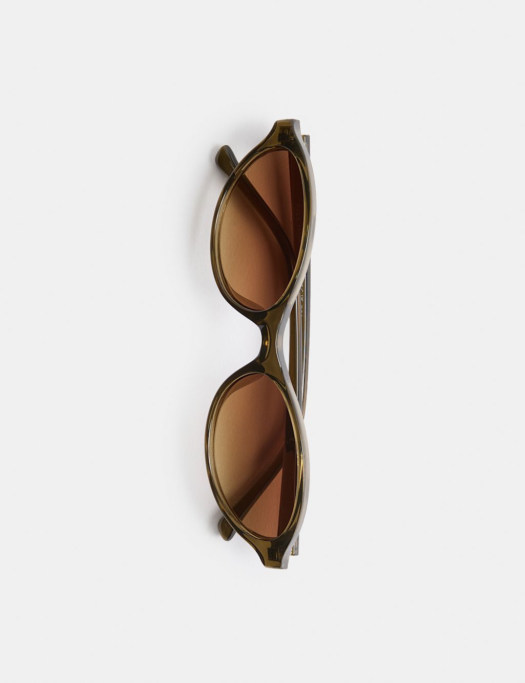 M&S Oval Lugged Sunglasses - Khaki, Khaki