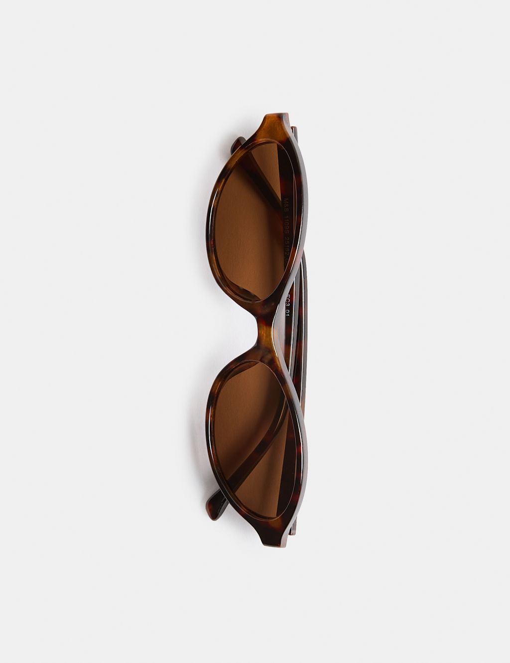 M&S Oval Lugged Sunglasses - Brown Mix, Brown Mix