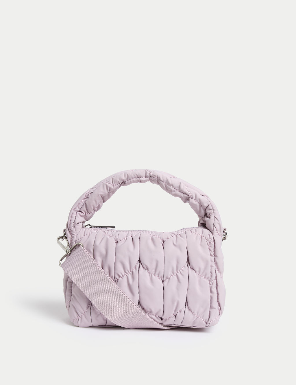 M&S Quilted Mini Cross Body Bag - 1SIZE - Lavender, Lavender