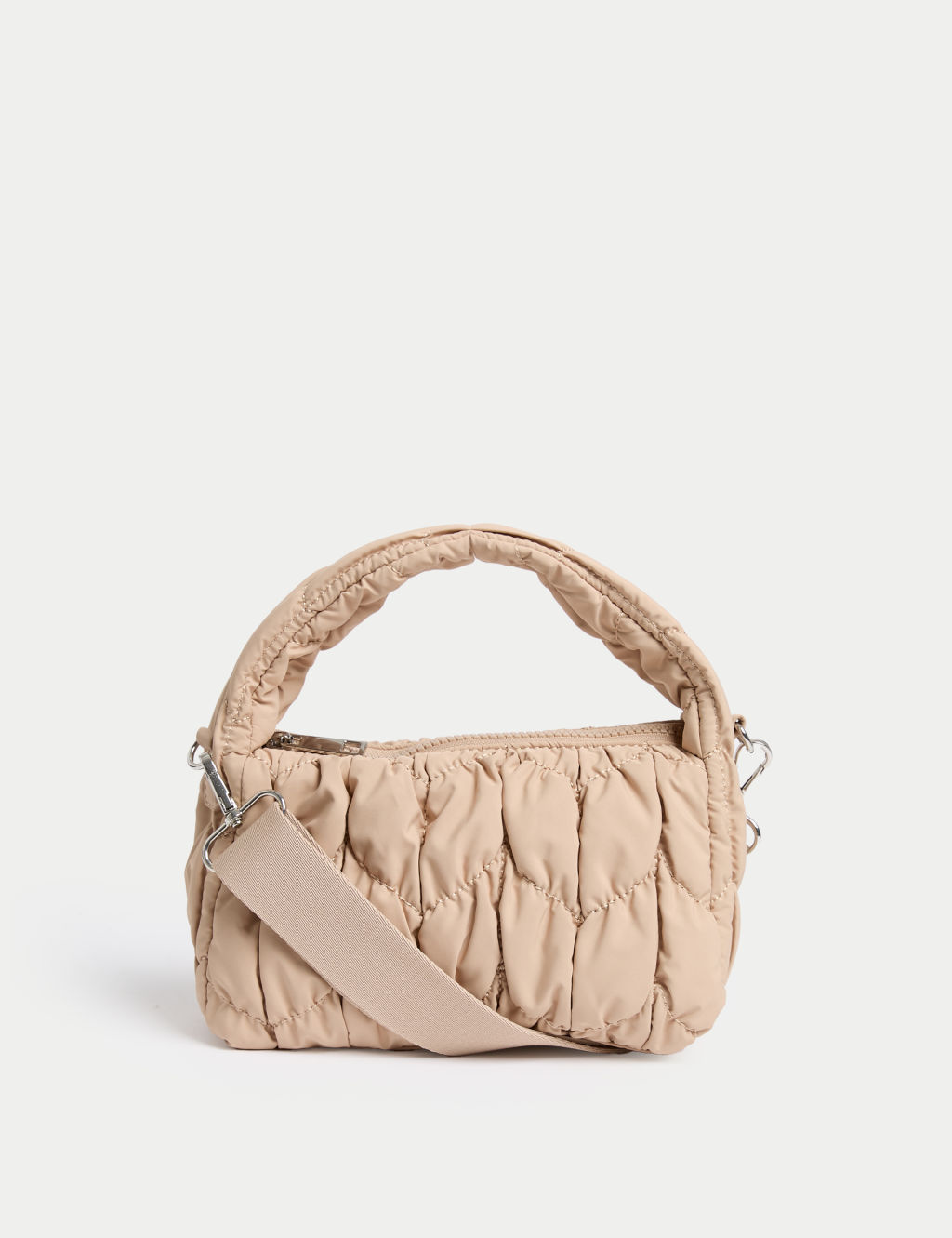 M&S Quilted Mini Cross Body Bag - 1SIZE - Natural, Natural