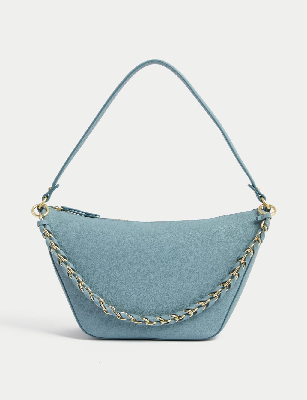 M&S Chain Detail Shoulder Bag - 1SIZE - Blue, Blue