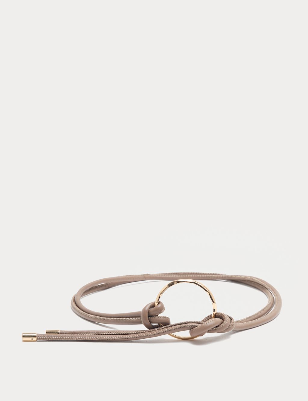 M&S Leather Rope Belt - Medium-Large - Mocha, Mocha