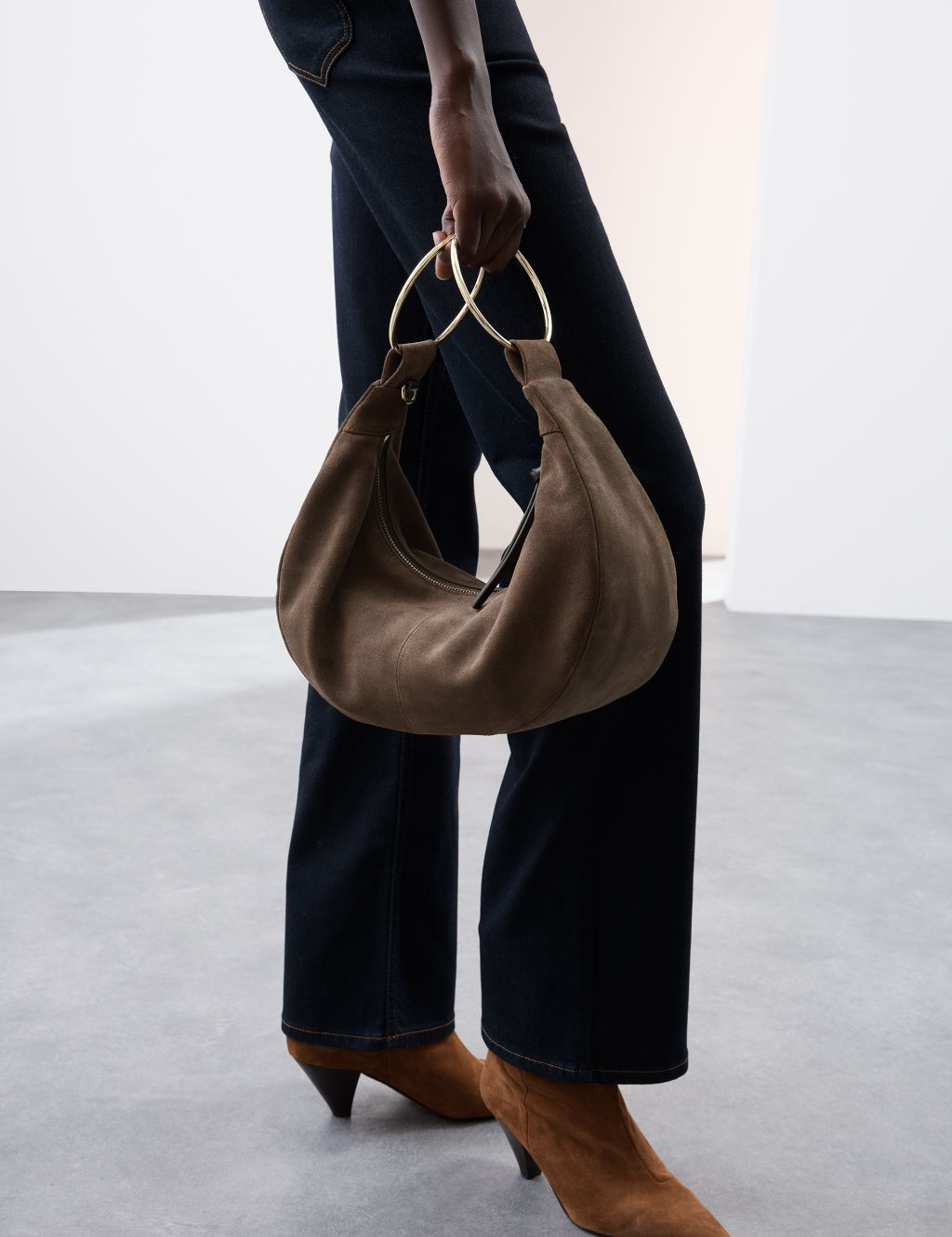 Autograph Suede Grab Bag - 1SIZE - Chocolate, Chocolate