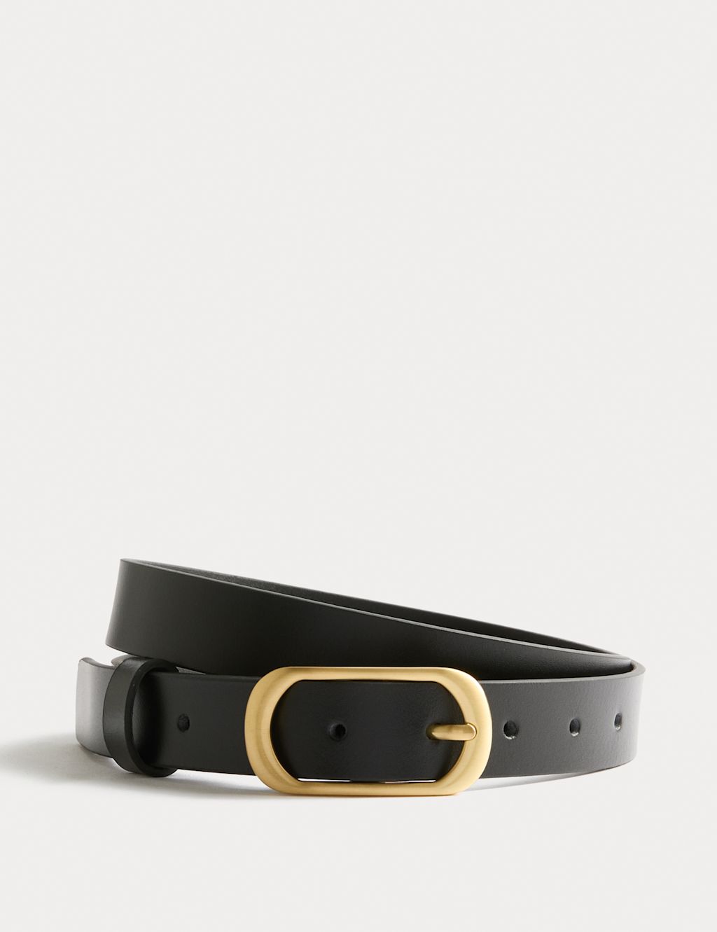 M&S Leather Jean Belt - Black, Black