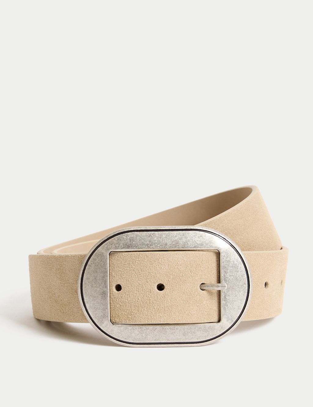 M&S Suede Wide Jeans Belt - Sand, Sand