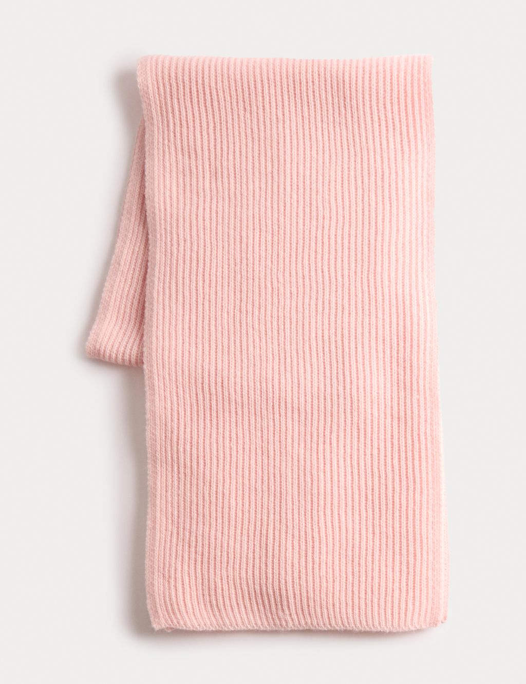 M&S Ribbed Knit Scarf - 1SIZE - Light Rose, Light Rose