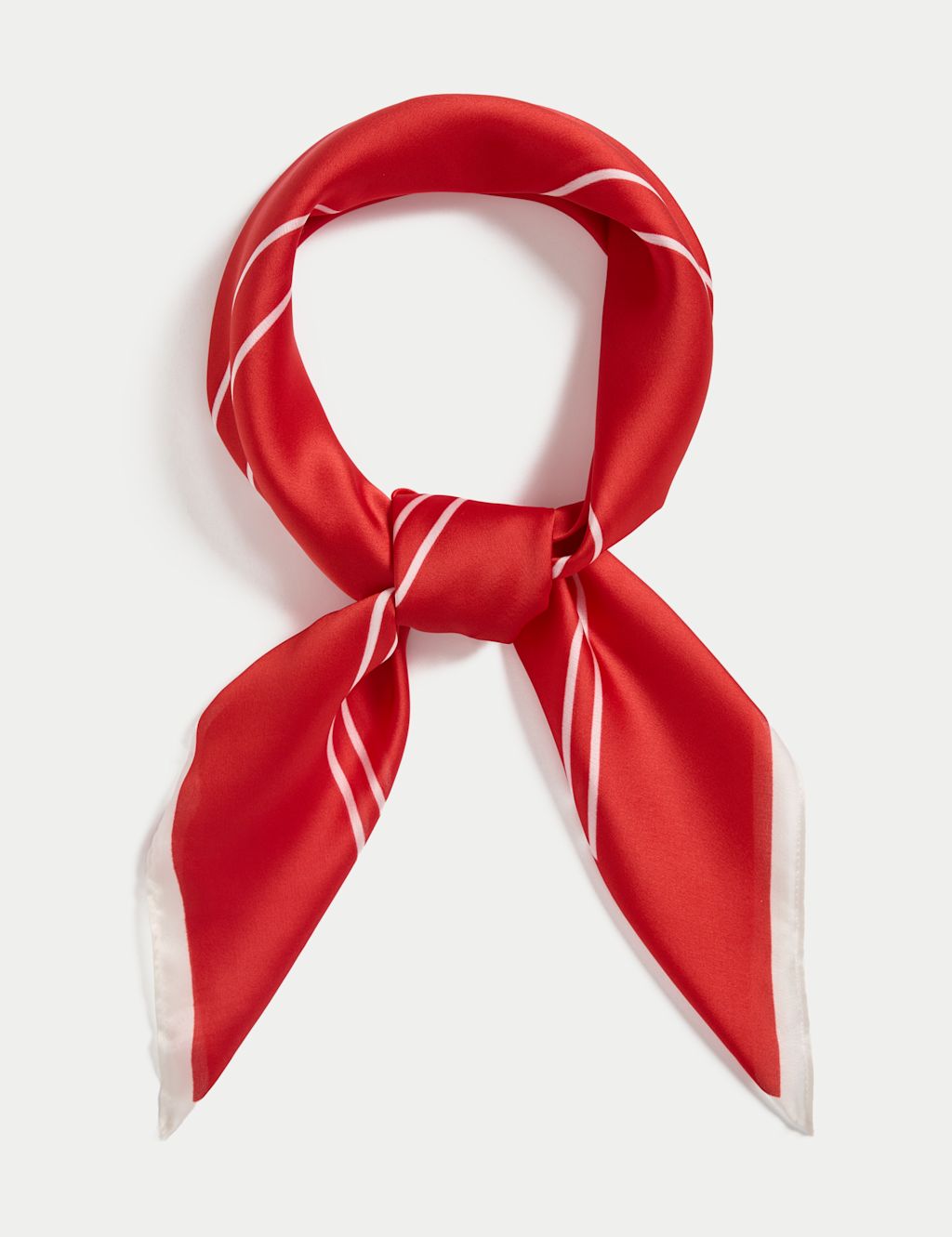 M&S Printed Square Neckerchief - 1SIZE - Red Mix, Red Mix