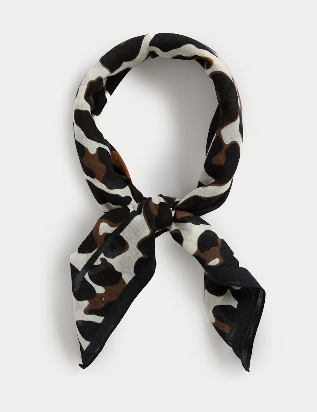M&S Pure Cotton Printed Animal Neckerchief - 1SIZE - Natural Mix, Natural Mix