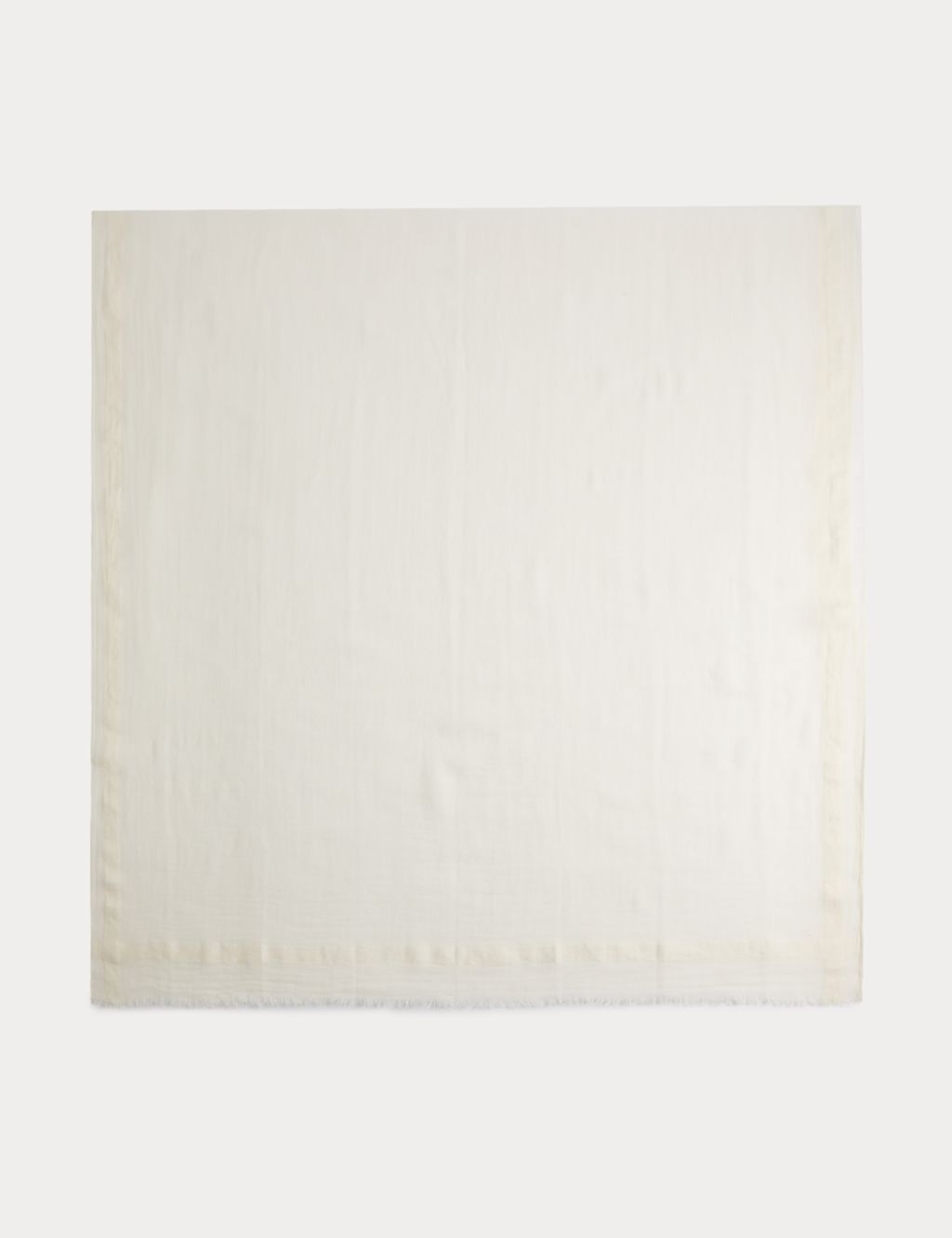 M&S Cotton Linen Blend Scarf - Cream, Cream