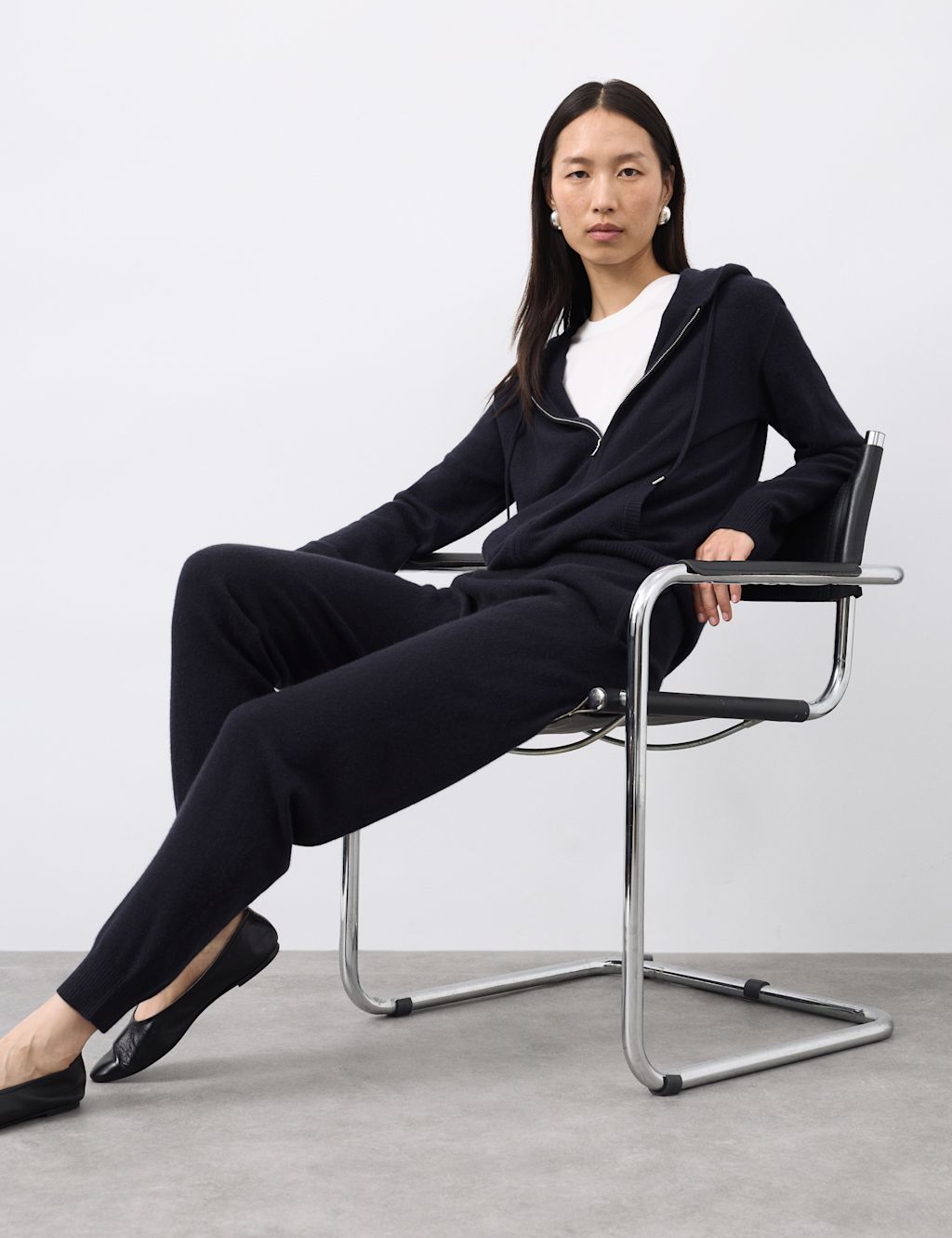 Autograph Pure Cashmere Tapered Ankle Grazer Joggers - Extra Large - Midnight Navy, Midnight Navy