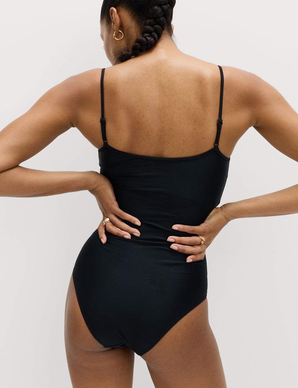 M&S Cami Scoop Neck Swimsuit - 10 - Black, Black