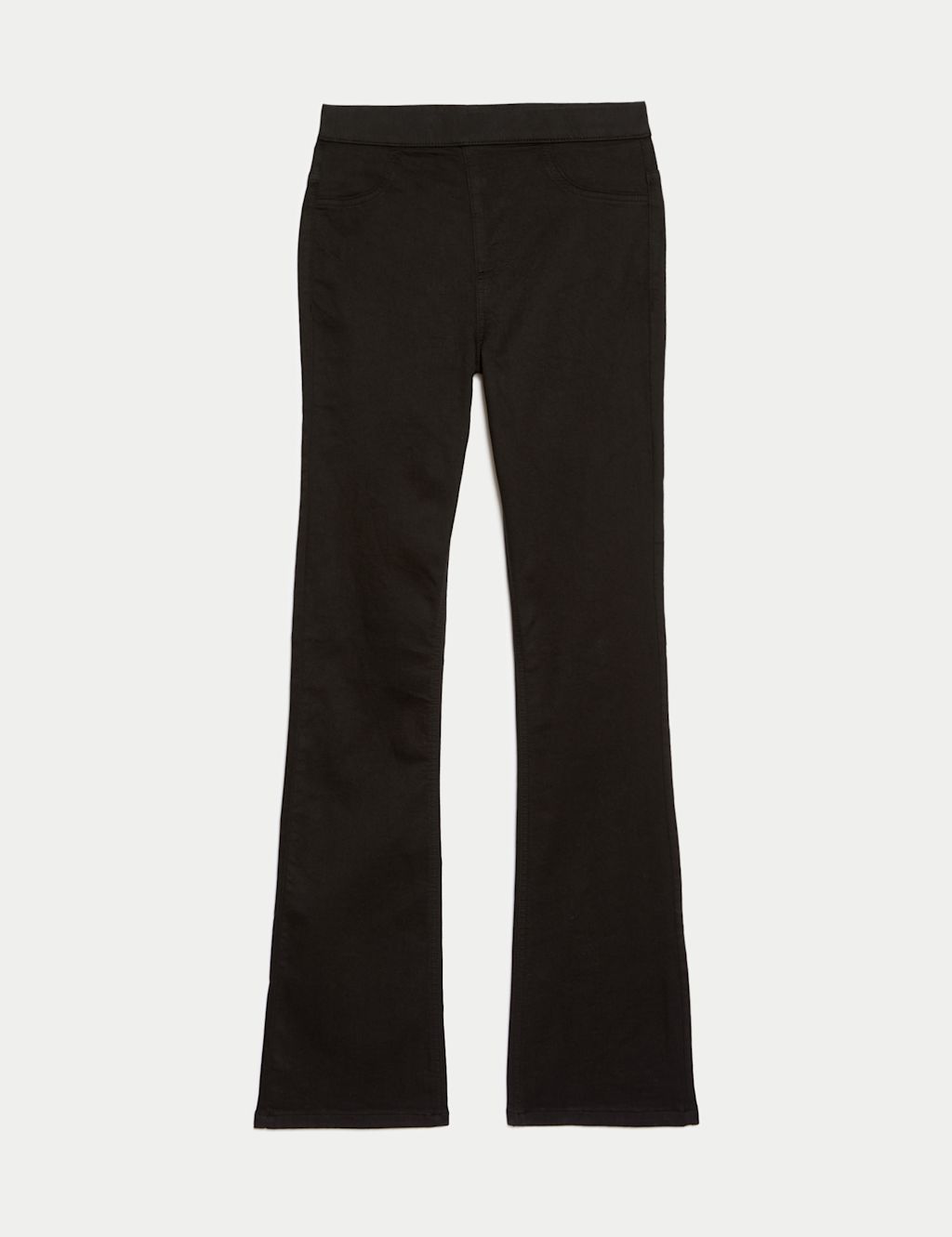 M&S Flared Jeggings - 14LNG - Black, Black