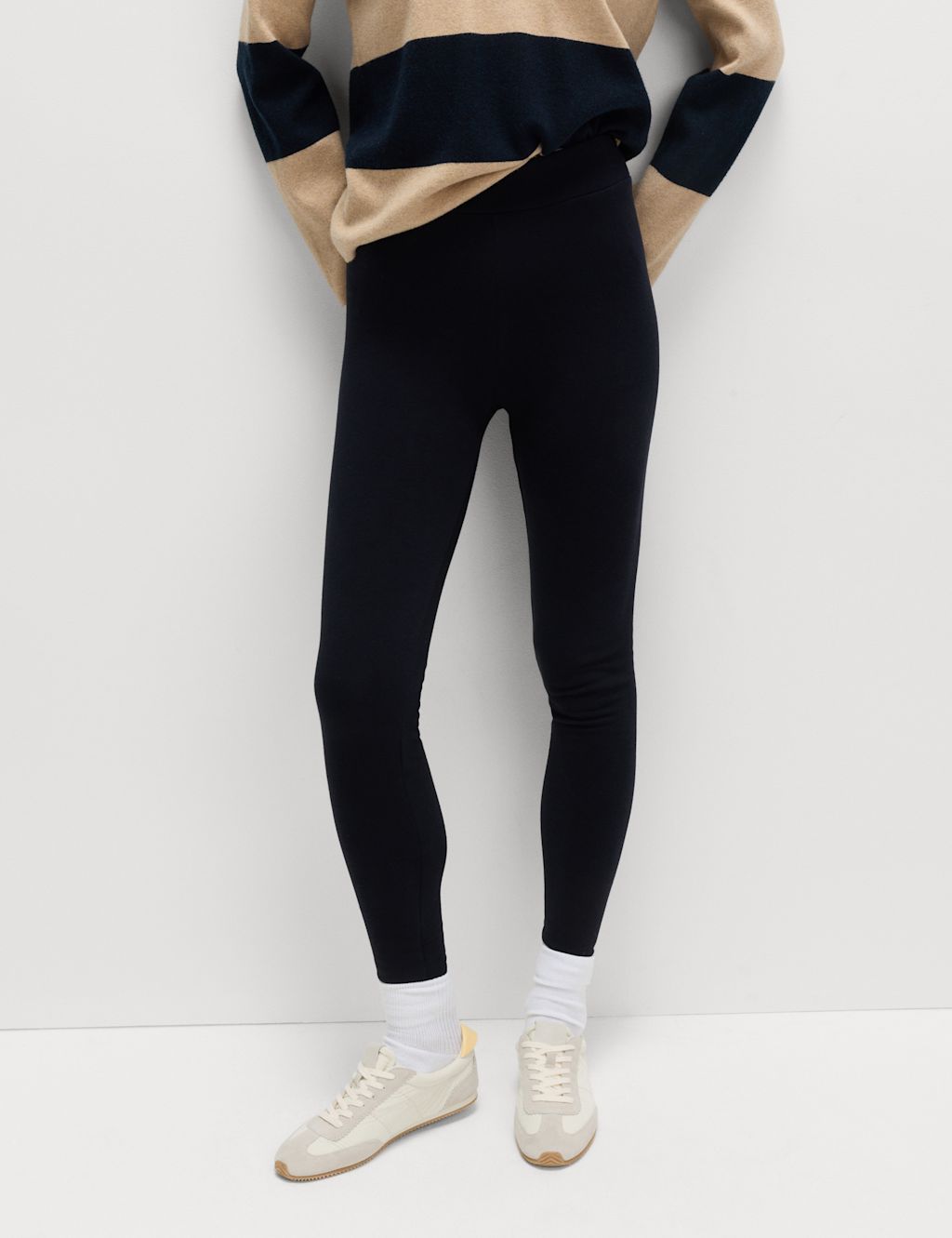 M&S Heatgen™Thermal High Waisted Leggings - 10SHT - Navy, Navy