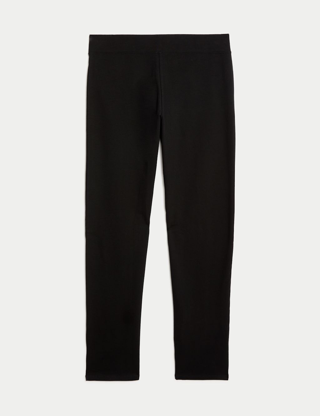 M&S Cotton Rich Straight Leg Joggers - 10 - Black, Black