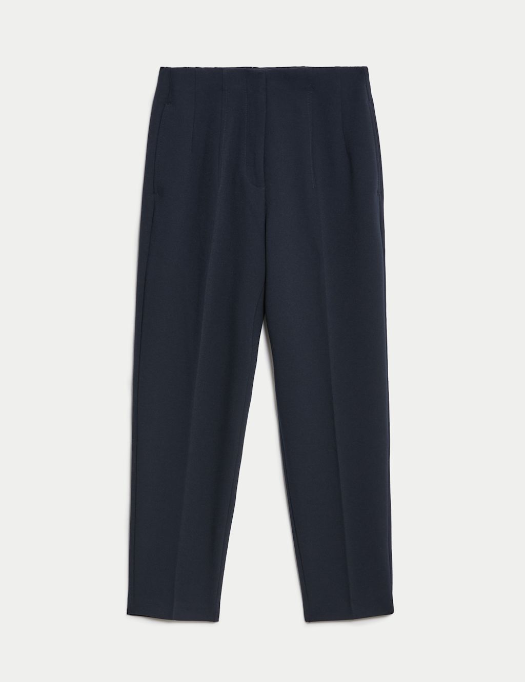 M&S Tapered Ankle Grazer Trousers - 20XSH - Midnight Navy, Midnight Navy