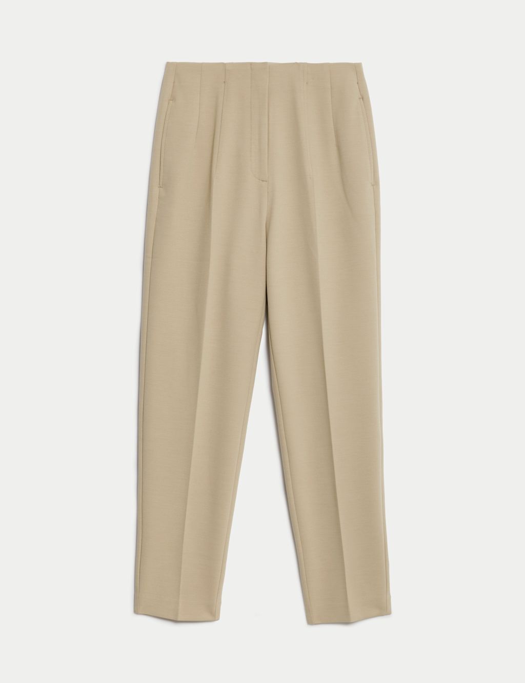 M&S Tapered Ankle Grazer Trousers - 16XL - Natural Beige, Natural Beige