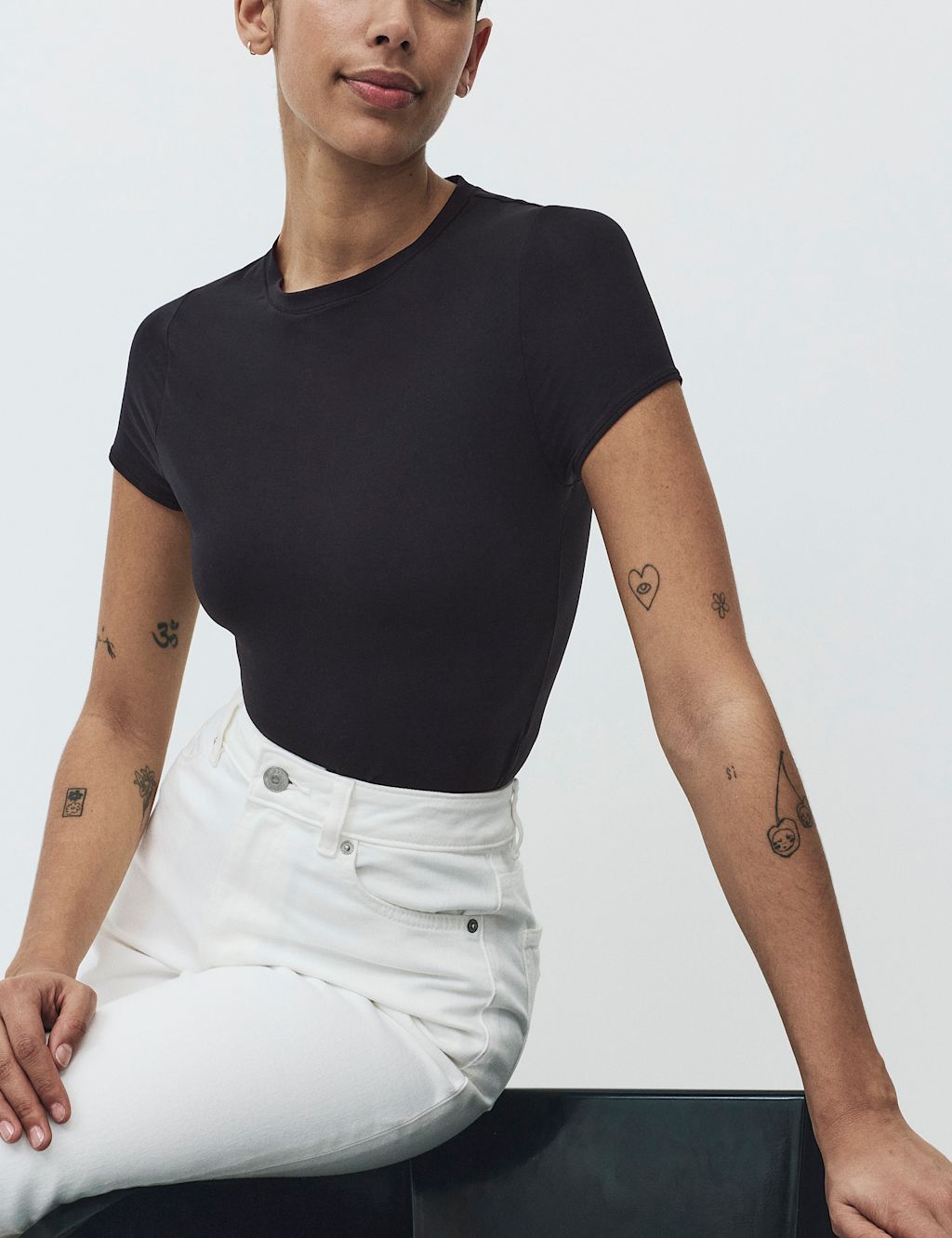 Body by M&S Body Soft&trade; Smoothing T-Shirt Body - Extra Large - Black, Black