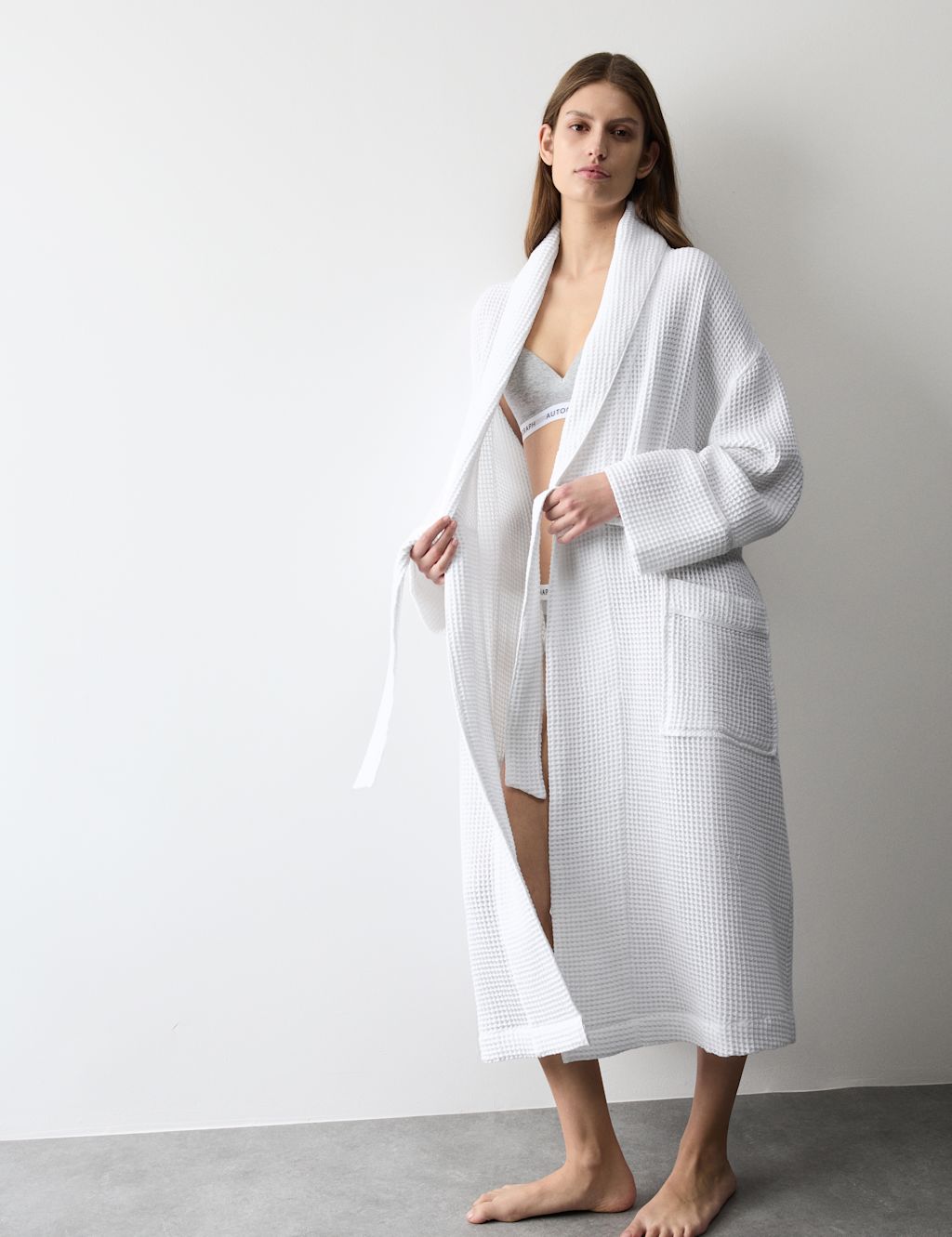 Autograph Pure Cotton Waffle Wrap - Extra Large - White, White