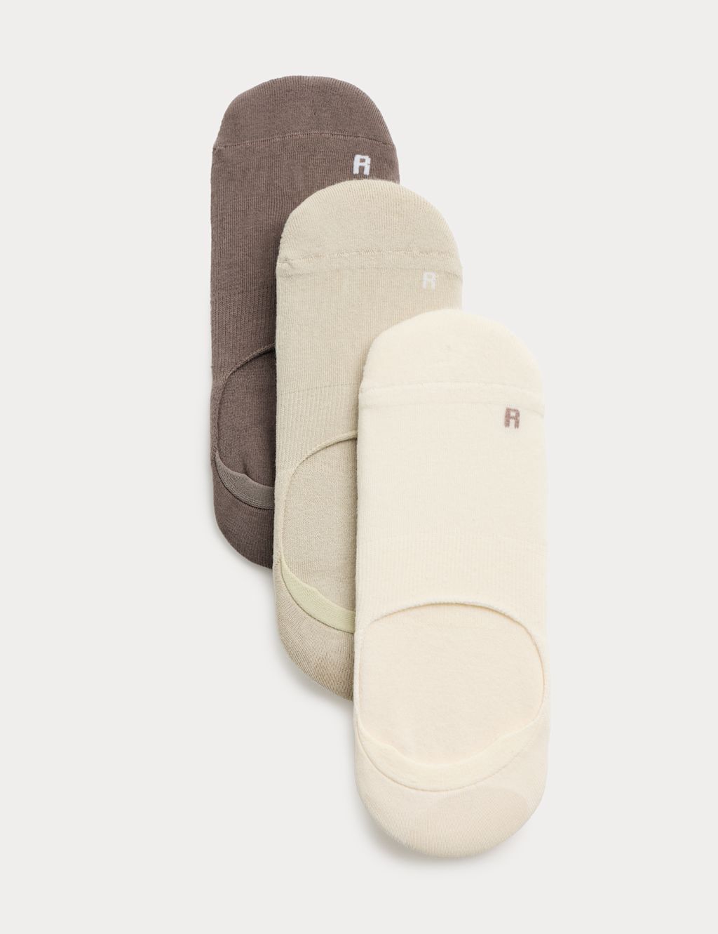 Goodmove 3 Pack Invisible Cushioned Trainer Liners&trade; - 3-5 - Brown Mix, Brown Mix