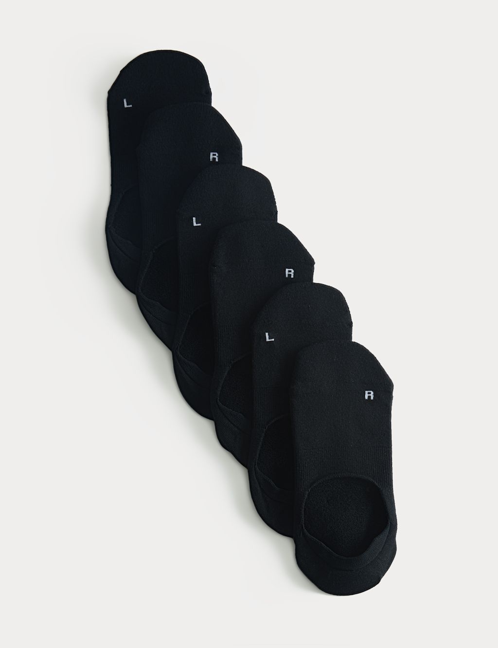 Goodmove 3 Pack Invisible Cushioned Trainer Liners&trade; - 3-5 - Black, Black