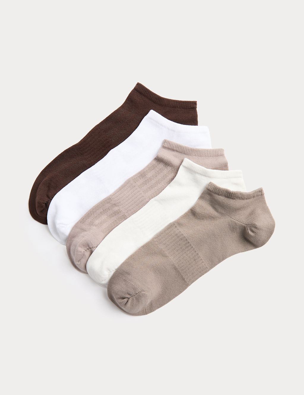 Goodmove 5 Pack Microfibre Trainer Liners&trade; - 3-5 - Brown Mix, Brown Mix