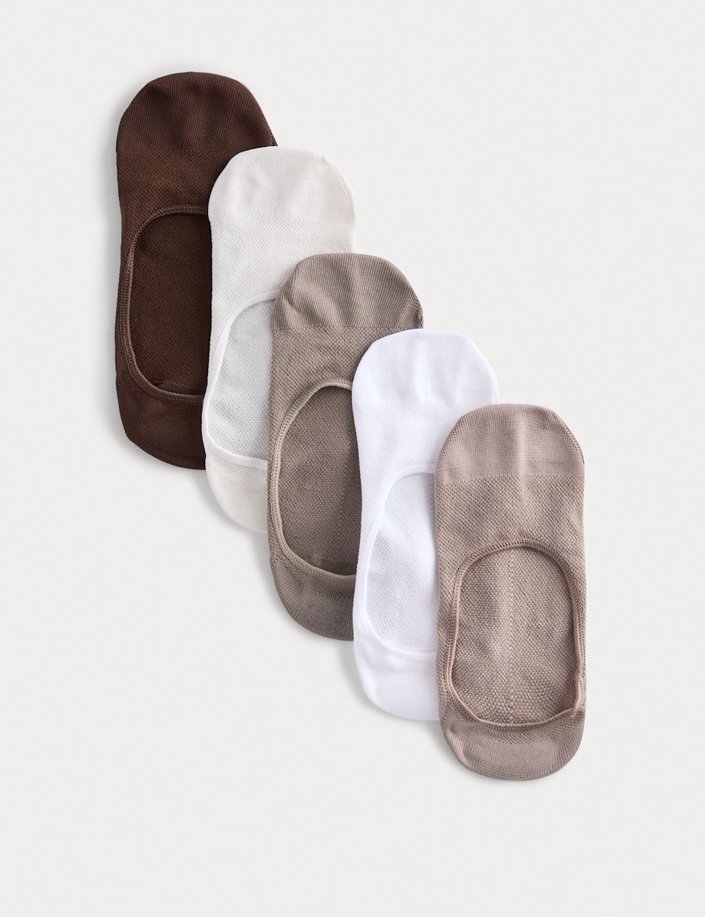 Goodmove 5 Pack Microfibre Low Cut Footsies - 3-5 - Brown Mix, Brown Mix