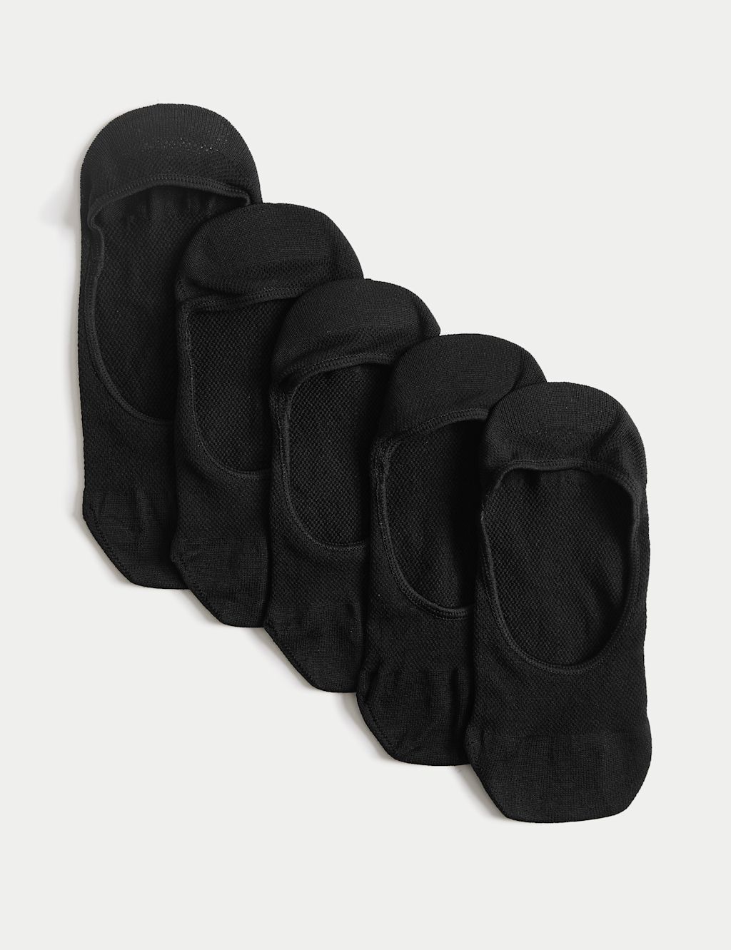 Goodmove 5 Pack Microfibre Low Cut Footsies - 3-5 - Black, Black